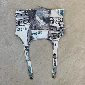 Women's Green and White Corset
